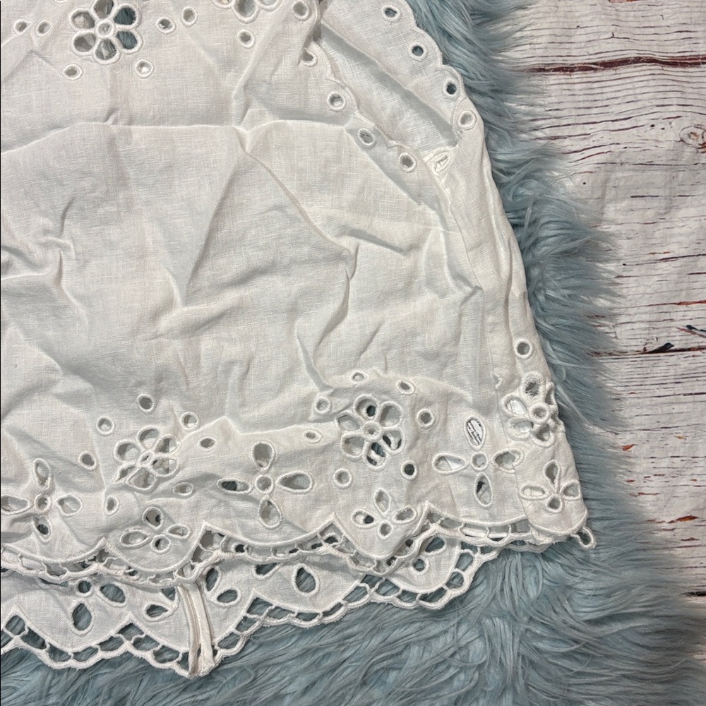 NWT Madewell White Linen Embroidered Eyelet High-Low Tank - Picture 9 of 9